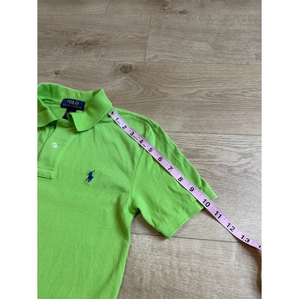 EUC Boys Kids Polo ralph lauren green short sleeve polo shirt cotton size‎ S 8